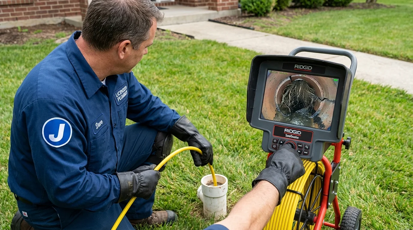 Sewer camera inspection being performed by Johns Plumbing LLC in Melvindale